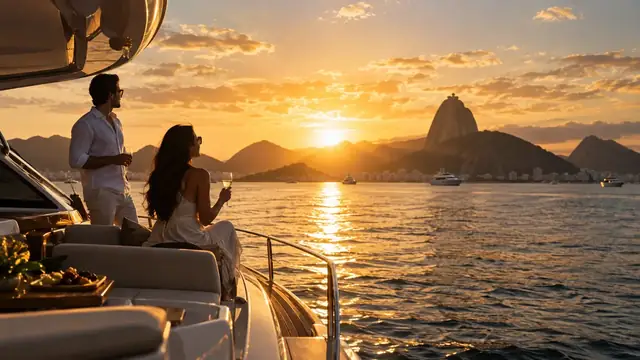Passeio de barco ao pôr do sol